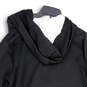 Mens Black Long Sleeve Pockets Fleece Hooded Full-Zip Hoodie Size Medium image number 4