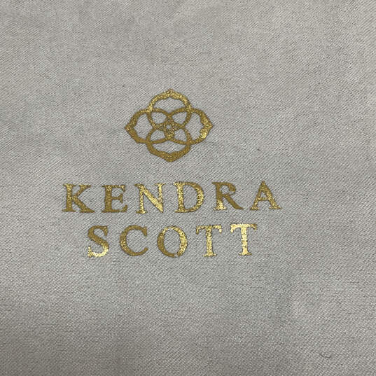 Designer Kendra Scott Gold-Tone Drusy Quartz Rectangle Pendant Necklace image number 4