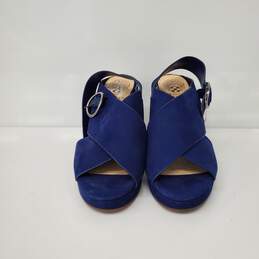 Vince Camuto Iteena Wedge Blue Sandal Platforms Size 8.5