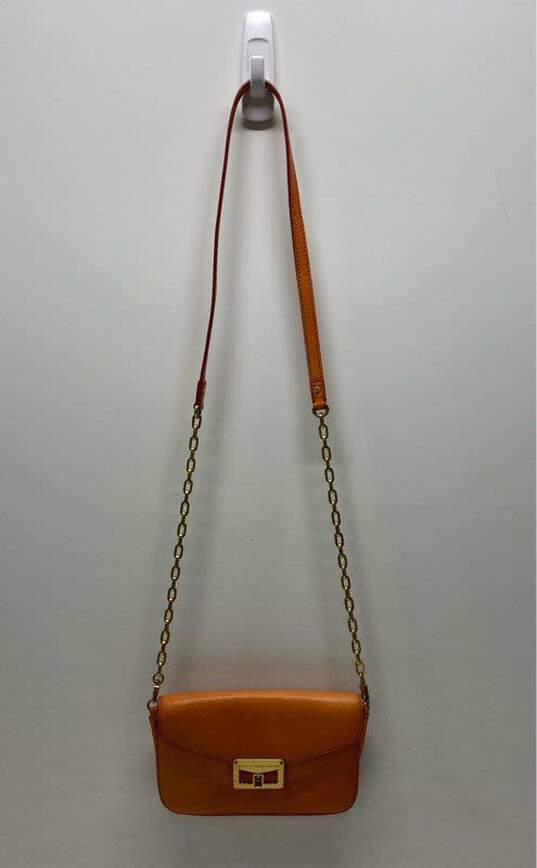 Marc by Marc Jacobs Mini Chain-link Crossbody Orange Leather image number 1
