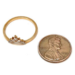 Designer Swarovski Gold-Tone Clear Crystal Cut Stone Fashionable Band Ring alternative image