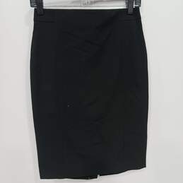 Ann Taylor Black Pencil & Straight Skirt Women's Size 0 alternative image