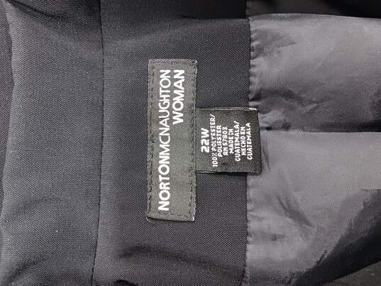 Norton McNaughton Women's Black 2-Button Blazer Size 22W image number 3