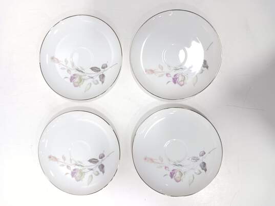 Set of 8 Vintage Fine China Lori Floral Teacups & Saucers image number 3