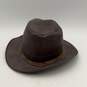Dobbs Fifth Avenue New York Mens Brown Wide Brim Leather Trim Cowboy Hat Size M image number 3