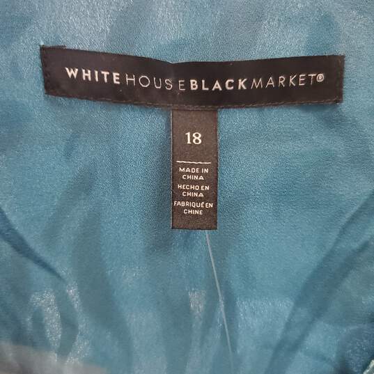 WhiteHouseBlackMarket Women Blue Dress Sz 18 NWT image number 4