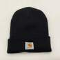 Carhartt Mens Black Knitted Winter Fitted Beanie Hat One Size image number 1