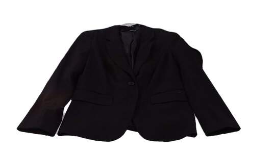 Womens Black Long Sleeve Collared Single Breasted Blazer Size 8 image number 4