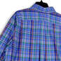 Mens Multicolor Plaid Big Pony Long Sleeve Collared Button-Up Shirt Sz XLT image number 4