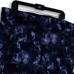 NWT Womens Blue Elastic Waist Pull-On Activewear Cropped Leggings Sz 26/28