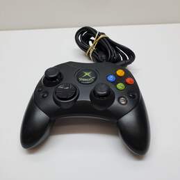 Xbox S-Type Controller Black Untested For Parts/Repair