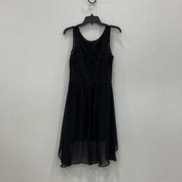 Womens Black Round Neck Sleeveless Stylish Fit & Flare Dress Size Medium