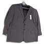 NWT Mens Gray Long Sleeve Notch Lapel Pockets Two Button Blazer Sz 56L/W52 image number 3
