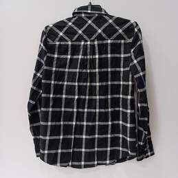 J. Crew Women's Black & White Windowpane Soft Cotton Plaid Button Up Shirt Size PM NWT alternative image