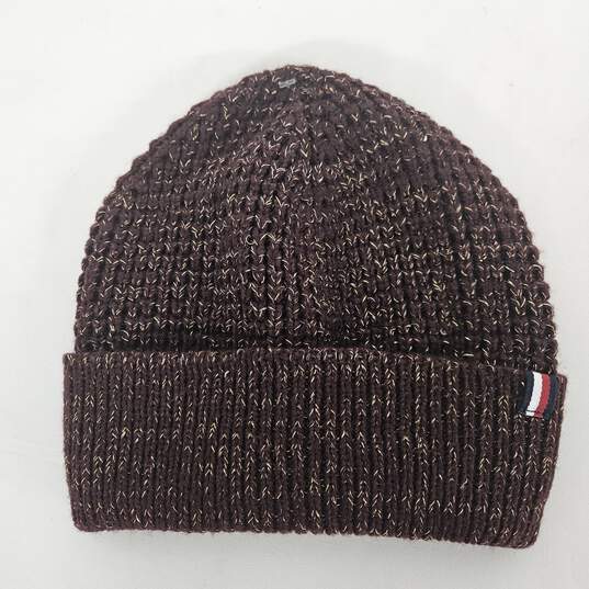 Brown & Gold sparkle beanie image number 1