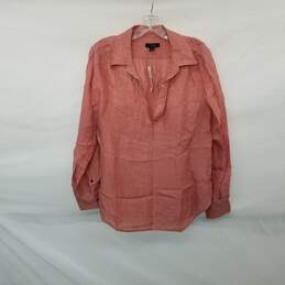 J. Crew Pink Long Sleeved Blouse WM Size M NWT