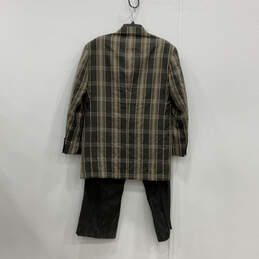 NWT Mens Black Beige Four Button Blazer Vest And Pants Suit Set Sz 42R W35 alternative image