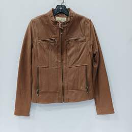 Michael Kors Women's Brown Leather Jacket Size M
