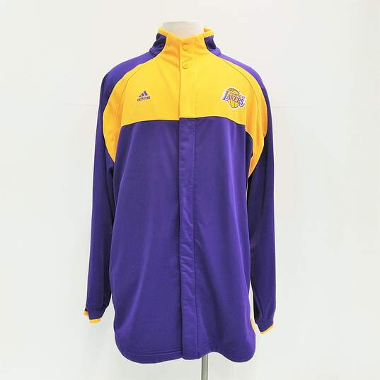 Adidas Men's L.A. Lakers Warm-Up Jacket Sz. L image number 2