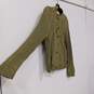 Women's Woolrich Sage Green Button Up Cardigan Sz M Petite image number 3
