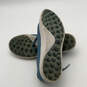 Mens Eco Knit Blue Round Top Lace-Up Low Top Golf Sneaker Shoes Size 10 image number 5