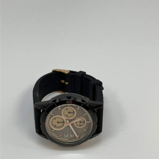 Designer Fossil Black-Tone Adjustable Strap Chronograph Analog Wristwatch image number 3