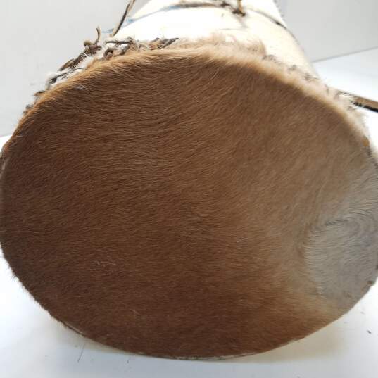 Handmade Large Fur Leather Bongo image number 3