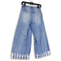 Womens Blue Denim Medium Wash Pockets Stretch Wide Leg Jeans Size 26 image number 2