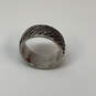 Designer Swarovski Silver-Tone Black Rhinestone Round Shape Band Ring image number 2