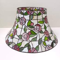 Large Stained-Glass Tiffany Style Red Roses Lamp Shade