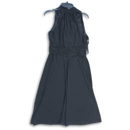 NWT Evan Picone Womens Black Surplice Neck Sleeveless Fit & Flare Dress Size 14 alternative image