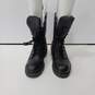 Ansi Biltrite Men's Black Leather Combat Boots Size 8 image number 1