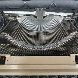 Vintage Sears Electric 1 Portable Typewriter Tan W/Case alternative image