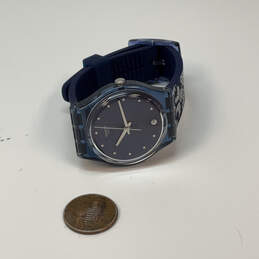 Designer Swatch Swiss Calife Blue Silicone Strap Round Analog Wristwatch alternative image