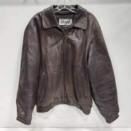 Pelle Studio Brown Leather Bomber Jacket Men's Size L