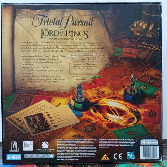 Trivial Pursuit Lord of the Rings Movie Trilogy Collector's Edition Board Game image number 6