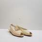 Andrea Pfister Italy Beige Leather Slingback Sandal Shoes Size 8 M image number 3