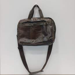 Kenneth Cole Reaction Men's #524461 Brown Leather Laptop Messenger Bag