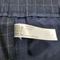 Eileen Fisher navy white windowpane silk pull on pants L image number 3