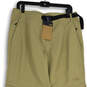 NWT Mens Beige Convertible Flat Front Slash Pocket Chino Pants Size 34 image number 3