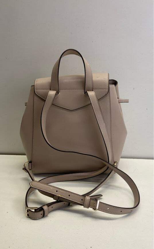 Kate Spade Lizzie Beige Leather Small Backpack Bag image number 2