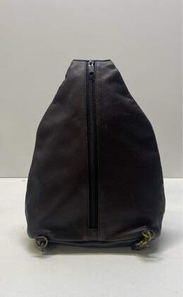 Giani Bernini Brown Leather Sling Rucksack Backpack Bag