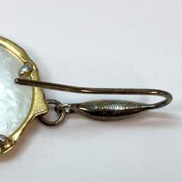 Designer Robert Lee Morris 925 Sterling Silver Gold-Tone Hook Dangle Earrings alternative image