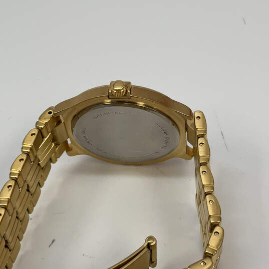 Designer Bulova Gold-Tone Stainless Steel Round Dial Analog Wristwatch image number 4