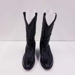 Dan Post Black Leather Cowboy Western Boots Men's Size 11 D alternative image