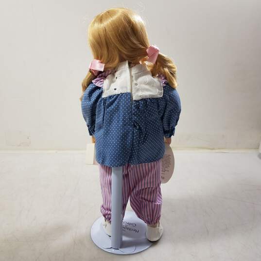 VTG. First Day of School 'Tammie' Porcelain Doll  W/Tag image number 3