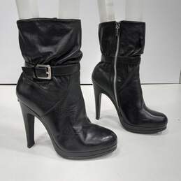 Women's Michael Kors VERONICA Black Leather Ankle Boots Size 8M alternative image