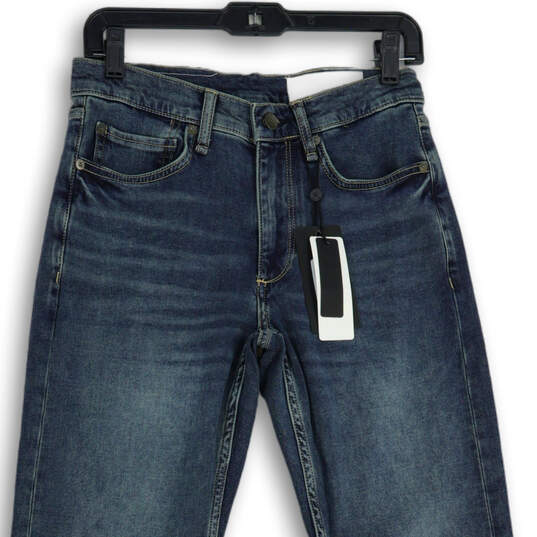 NWT Mens Blue Denim 5-Pocket Design Slim Fit Skinny Leg Jeans Size 28W 32L image number 3