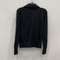 Womens Black Long Sleeve Collared Asymmetric Full-Zip Sweater Size Medium image number 2