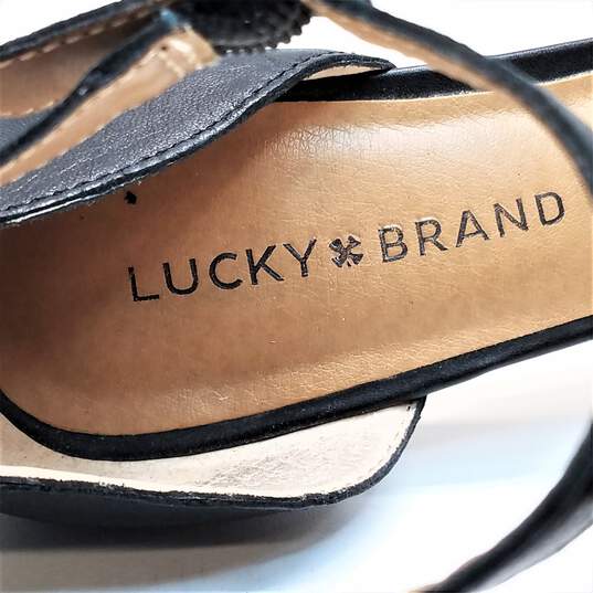 Lucky Brand Leather Tukko Heels Black 8 image number 8